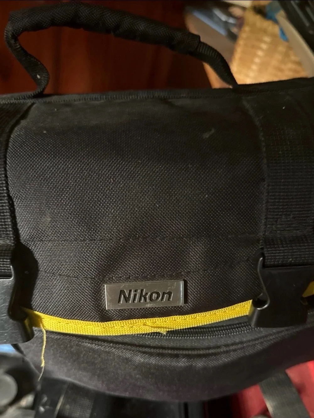 Nikon Black Messenger Camera Bag with Yellow Trim